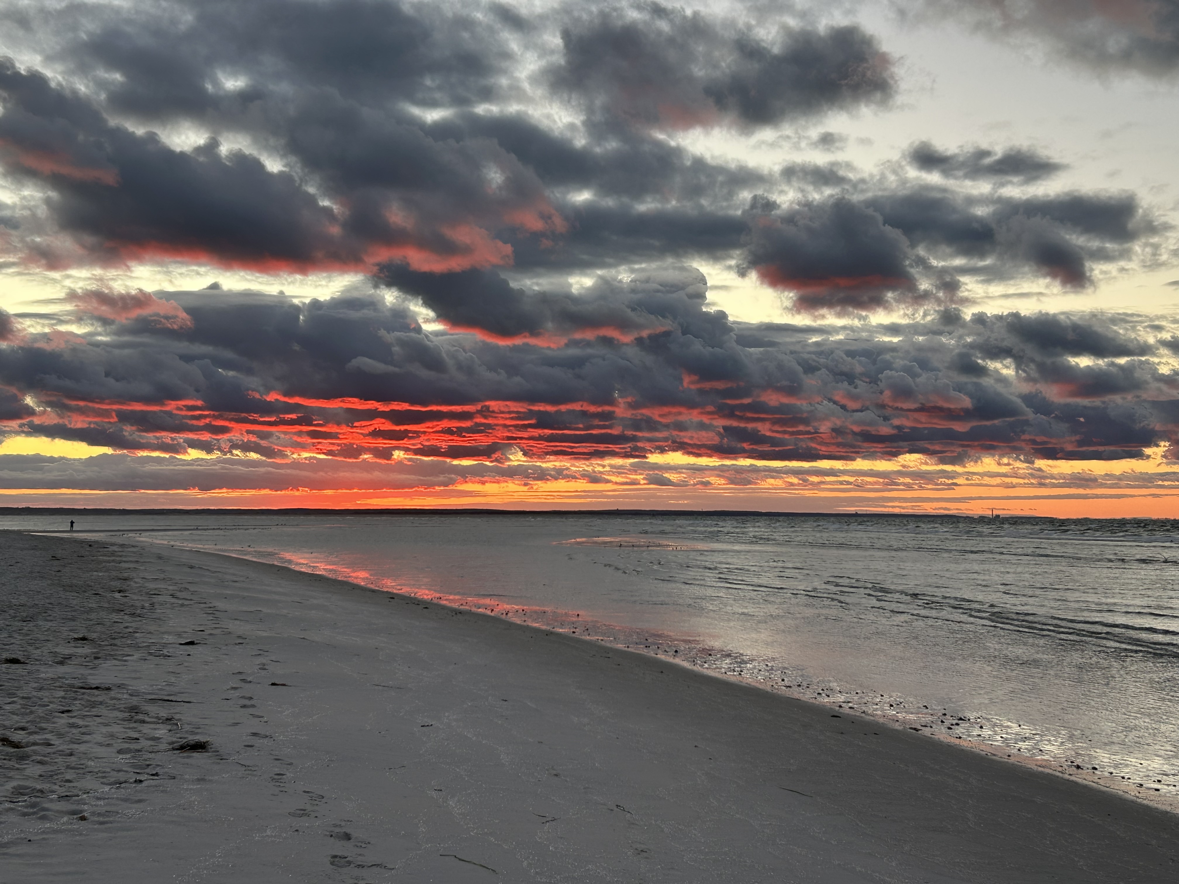 Quiet beach shoreline